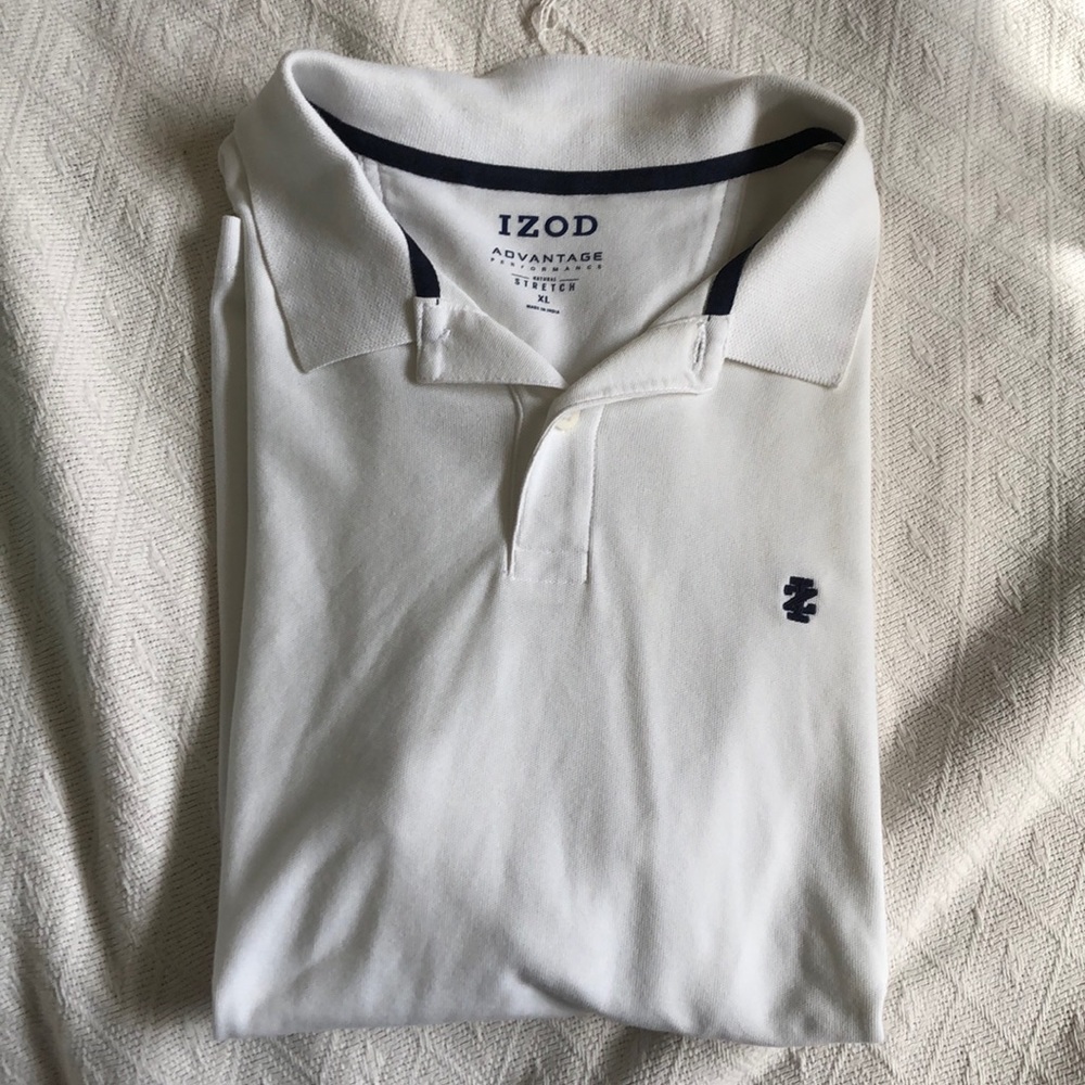 White Izod polo